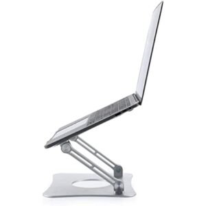 Home laptop stand adjustable computer stand aluminum riser holder compatible with macbook air pro, hp, dell, more 10 15.6” laptops collapsible and non slip metal