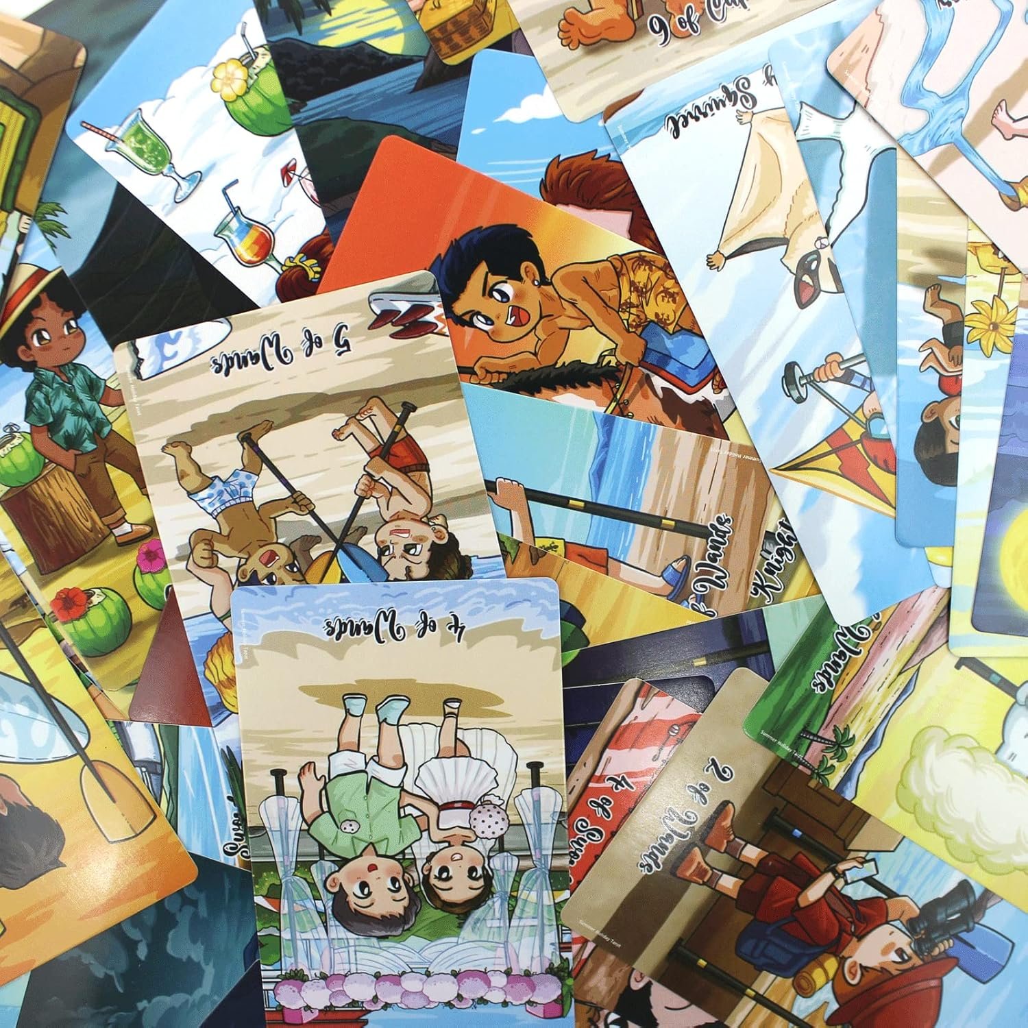 summer holiday tarot | 4 season tarot | 79 tarot cards, standard size 4.75" x 2.75" summer holiday tarot | 4 season tarot | 79 tarot cards, standard size 4.75" x 2.75"